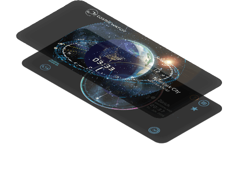 cosmic watch on screen
